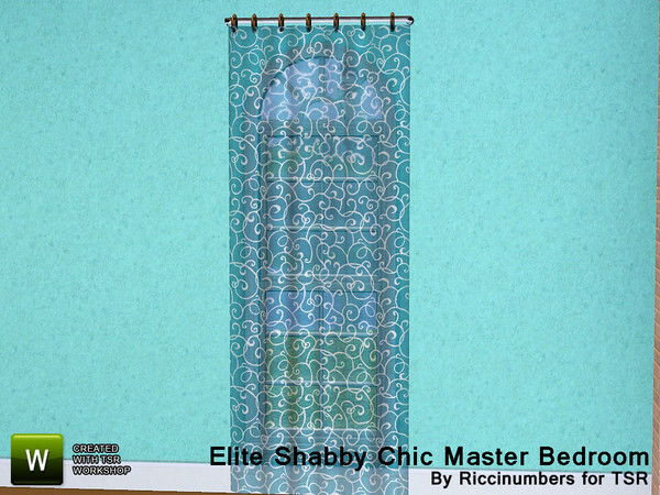 Sims 3 — Shabby Chic Elite Master Bedroom Curtain by TheNumbersWoman — For the discerning Sim that chooses to recycle in