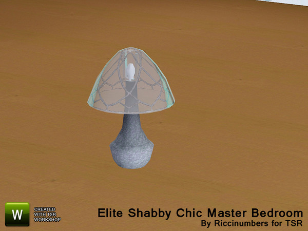 Sims 3 — Shabby Chic Elite Master Bedroom Lamp by TheNumbersWoman — For the discerning Sim that chooses to recycle in