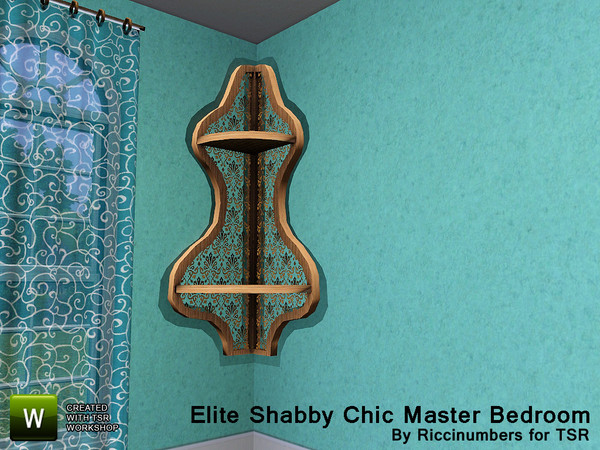 Sims 3 — Shabby Chic Elite Master Bedroom Corner Shelf by TheNumbersWoman — For the discerning Sim that chooses to