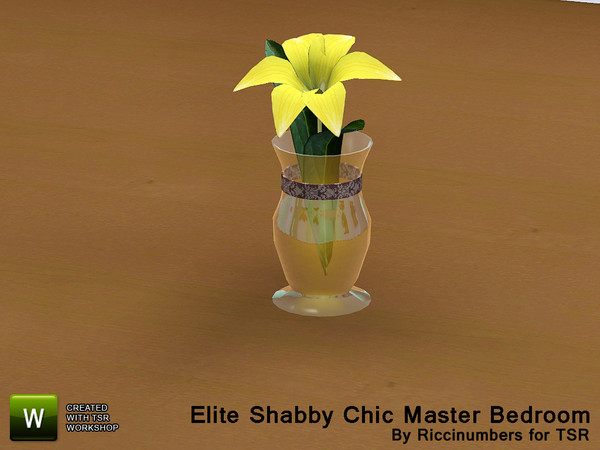 Sims 3 — Shabby Chic Elite Master Bedroom Flowers by TheNumbersWoman — For the discerning Sim that chooses to recycle in