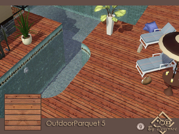 Sims 3 — OutdoorParquet 5 by Devirose — Modern outdoor wood!-Base Game Compatible, no need EP, created with tool 'create