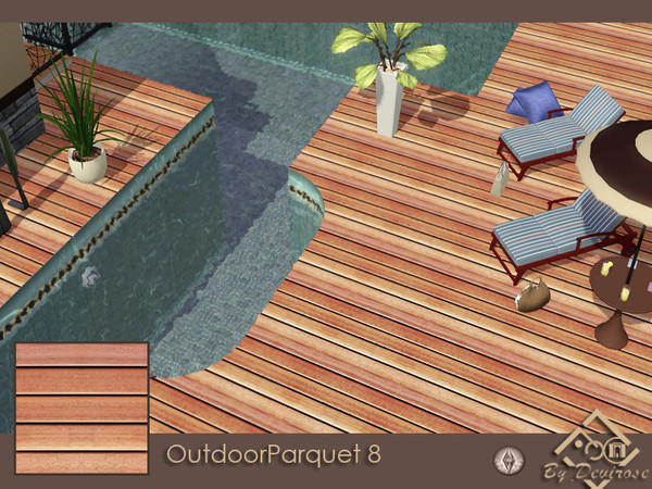 Sims 3 — OutdoorParquet 8 by Devirose — Modern outdoor wood!-Base Game Compatible, no need EP, created with tool 'create