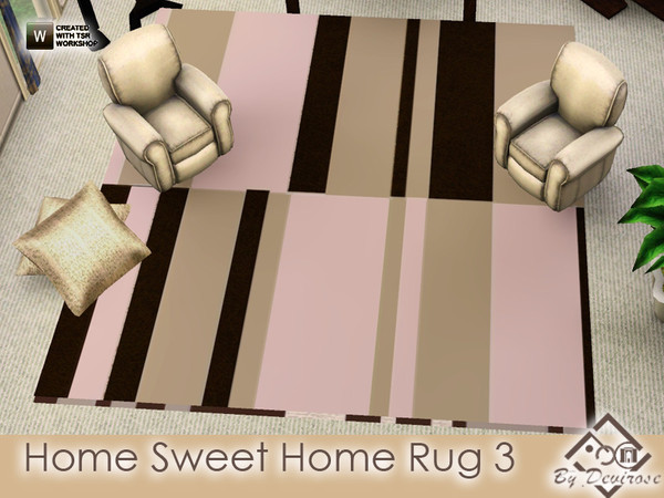 Sims 3 — Home Sweet Home Rug 3 by Devirose — Rug square4x4-recolorable in textures and colors -Realistc motifs created by