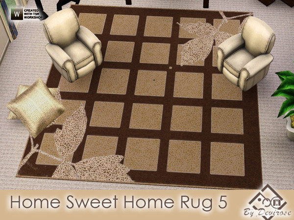 Sims 3 — Home Sweet Home Rug 5 by Devirose — Rug square4x4-recolorable in textures and colors, -Realistc motifs created