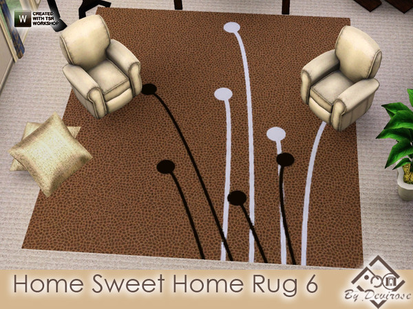 Sims 3 — Home Sweet Home Rug 6 by Devirose — Rug square4x4-recolorable in textures and colors, -Realistc motifs created