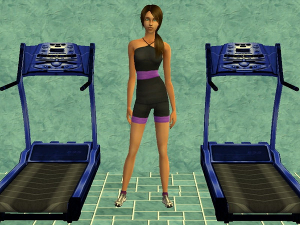 Sims 2 — Stripe activewear set - Purple by zaligelover2 — Athletic wear for AF.