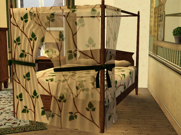 Sims 3 — Sterling Pointe Cottage Bedroom Sheer Bed Curtains by wolfspryte — part of the Sterling Pointe Cottage Bedroom
