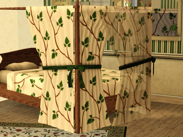 Sims 3 — Sterling Pointe Cottage Bed Curtains by wolfspryte — part of the Sterling Pointe Cottage Bedroom Collection