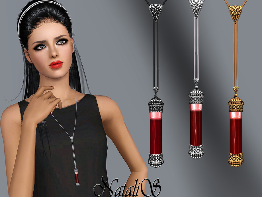 The Sims Resource NataliS Vial of Blood Pendant FAFE