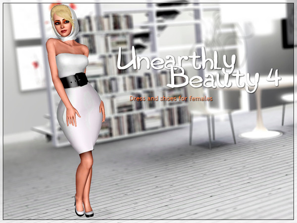 Sims 3 — Unearthly Beauty 4 by Kiolometro — Completing the collection of Unearthly Beauty. Dress and shoes. Dress with