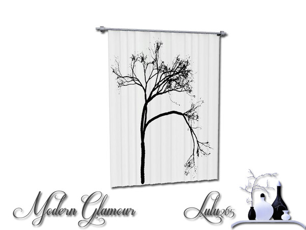 Sims 3 — Modern Glamour Bathroom Curtains by Lulu265 — Part of The Modern Glamour Bathroom Set Fully CAStable Made by
