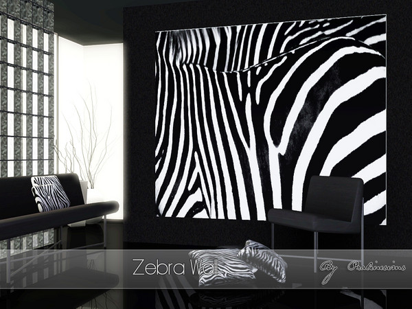 Sims 3 — Zebra Wall by Pralinesims — By Pralinesims