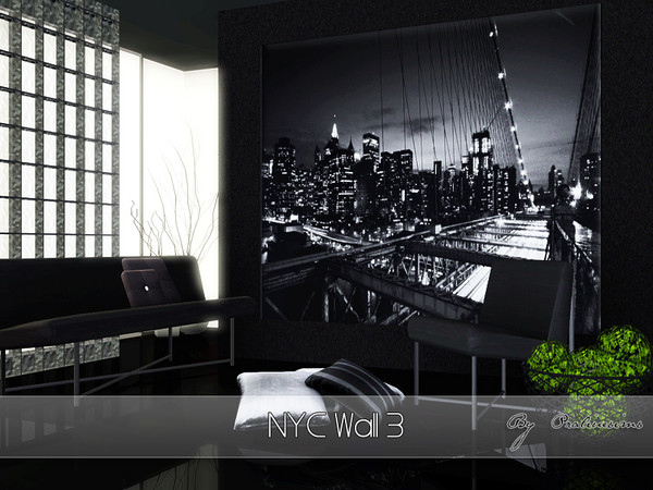 Sims 3 — NYC Wall 3 by Pralinesims — By Pralinesims
