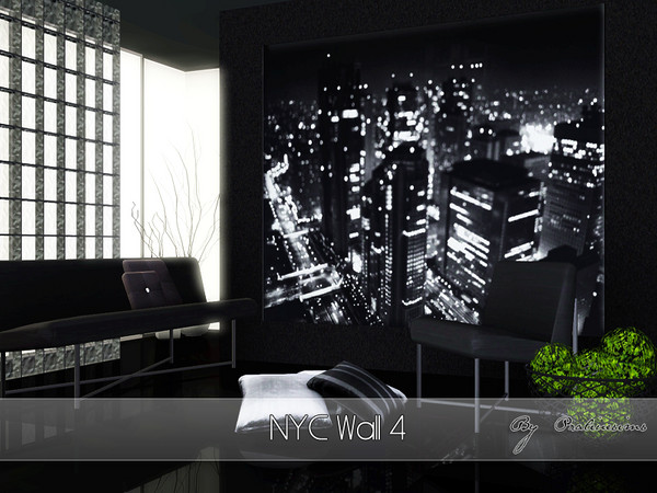 Sims 3 — NYC Wall 4 by Pralinesims — By Pralinesims