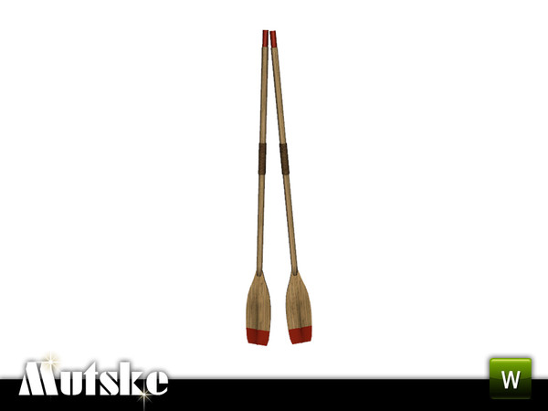Sims 3 — Dutch Rowboat Oars by Mutske — Dutch Rowboat Oars, just to create a dutch look. 4 recolorable parts. Made by