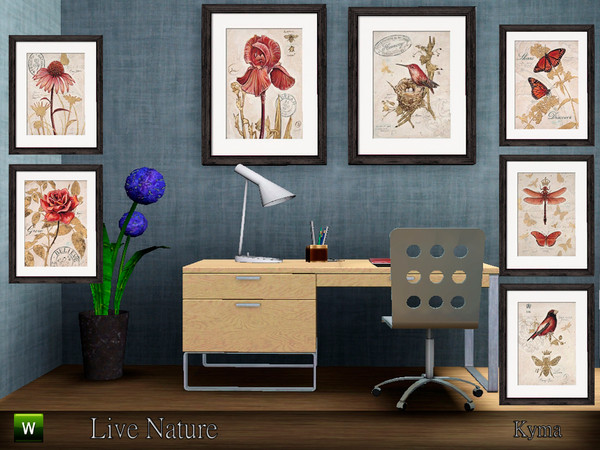 Sims 3 — Live Nature by quima — Live Nature is a recolor painting of artist Chad Barret created for sims3 by Kyma.