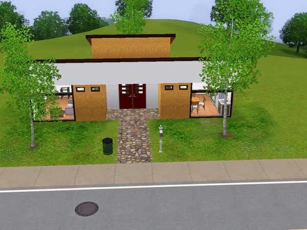 Sims 3 — - Twin Walls - [Starter Home] by Seila_Peysei — A house that uses a strong parallelism between rooms. It is