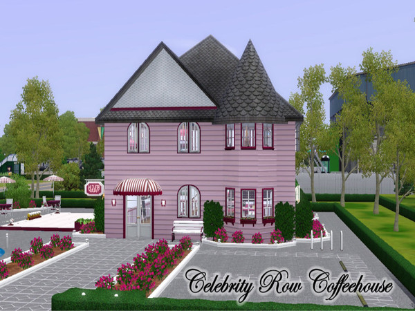 Sims 3 — Celebrity Row Coffeehouse by JCIssette — This quaint little coffeehouse is great for all types of Sims to