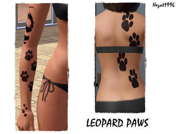 Sims 3 — Leopard paws by nezat19962 — Leopard paws tattoo for your simmies.