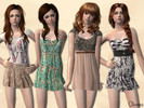 Sims 2 — A walk in the park by olcia_olivinea — Set of four everyday outfits for adult/young adult Sim ladies. No mesh