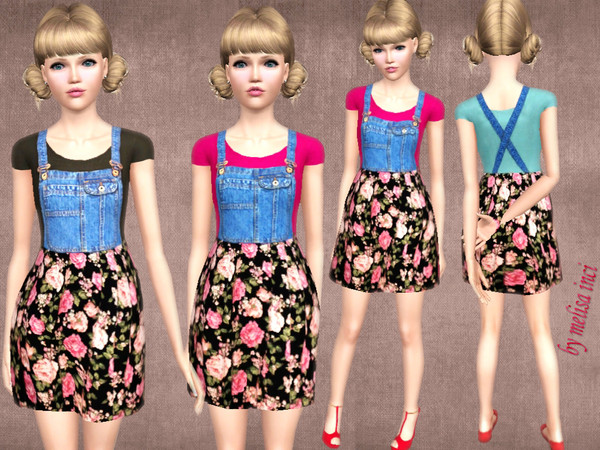Sims 3 — Teen Pinafore Dress  by melisa_inci — This Teen Pinafore Dress for perfect summer days and features Classic