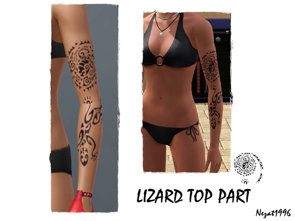Sims 3 — Top part of lizard tattoo by nezat19962 — Top part of lizard tattoo(bicep).