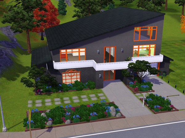 Sims 3 — Luxurious Modern Home by khunte2 — Two levels of living are your sims to enjoy in this beautifully constructed