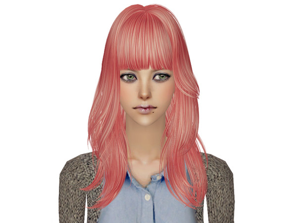 Sims 2 — Skysims Hair 110 White Pink by Skysims — 