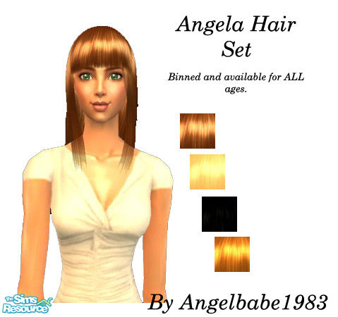 The Sims Resource - Angela Hair Set