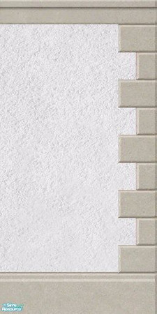 Sims 2 — Maxis Match Vanilla Stucco Wall by Helenloki — Maxis Match Vanilla Stucco Wall with Quoining.