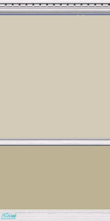 Sims 2 — Geometric Walls in Taupe - 1 by Illandrya — Two shades of taupe paint highlighted by cornicing, skirting boards,