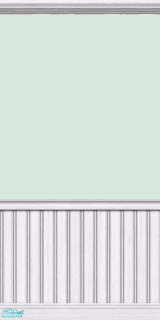 Sims 2 — Geometric Walls in Mint - 2 by Illandrya — Light mint paint highlighted by beadboard in white. The perfect match