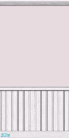 Sims 2 — Geometric Walls in Rose - 2 by Illandrya — Light rose paint highlighted by beadboard in white. The perfect match