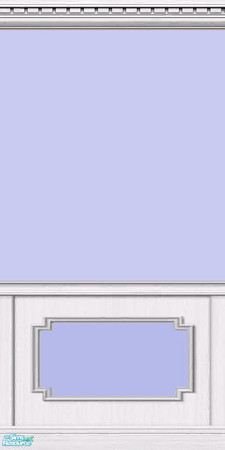 Sims 2 — Geometric Walls in Blue - 3 by Illandrya — Two shades of blue paint highlighted by cornicing, skirting boards,