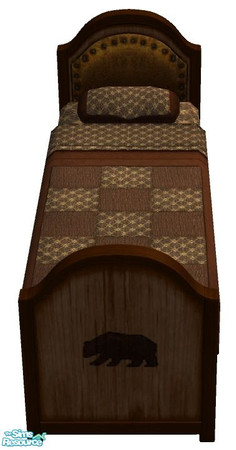Sims 2 — Bear\'s Lodge Single Bed by RhondaBlonda — 