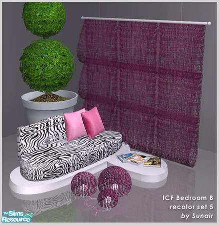 Sims 2 — ICF Bedroom B - Recolor set 5 by Sunair — ICF Bedroom B - Recolor set 5 (white)