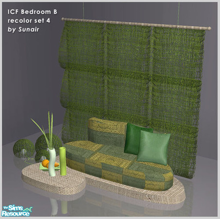 Sims 2 — ICF Bedroom B - Recolor set 4 by Sunair — ICF Bedroom B - Recolor set 4 (nature)