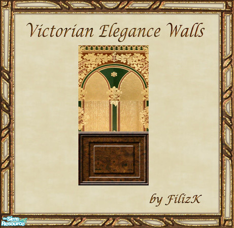 Sims 2 — Victorian Elegance Wall Set - Wall 4 by filizk — If you are looking for sophistication and excellence, these