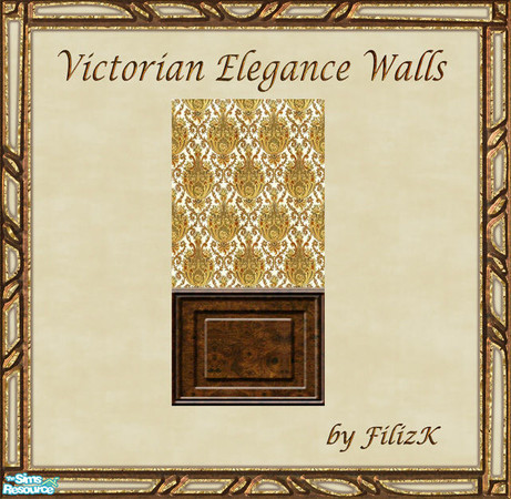 Sims 2 — Victorian Elegance Wall Set - Wall 1 by filizk — If you are looking for sophistication and excellence, these