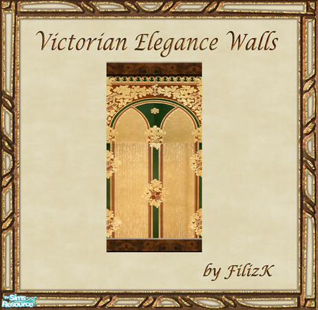 Sims 2 — Victorian Elegance Wall Set - Wall 3 by filizk — If you are looking for sophistication and excellence, these