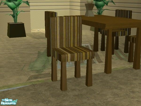 Sims 2 — Gissel Dining (Chocolate) - Chair by EarthGoddess54 — This is a recolor of the original mesh, you will need the