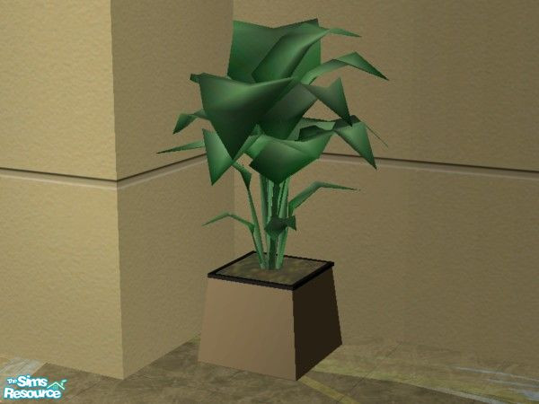 Sims 2 — Gissel Dining (Black) - Plant by EarthGoddess54 — This is a recolor of the original mesh, you will need the mesh