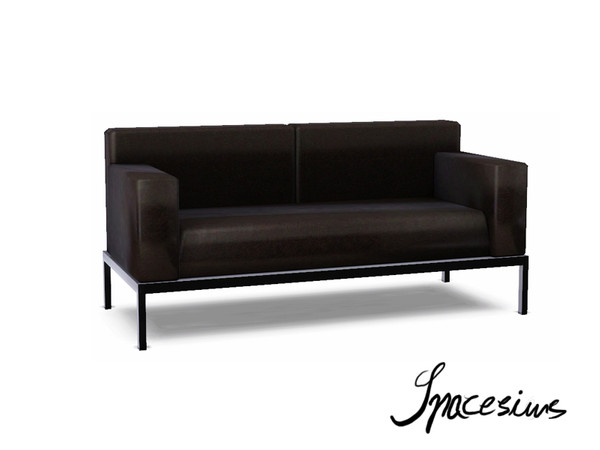 Sims 3 — Hampton living room - Loveseat by spacesims — A comfortable leather loveseat with a modern design.