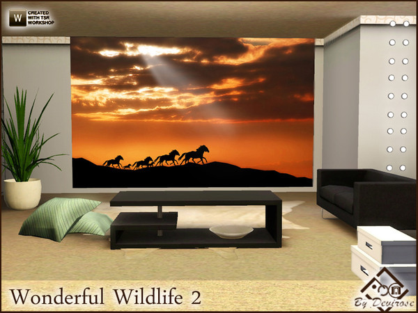 Sims 3 — Wonderful Wildlife 2 by Devirose — Fantastic horses with beauty landscape.Base Game Compatible-No Need
