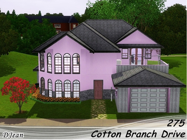 Sims 3 — 275 Cotton Branch Drive (No CC) by DJean3 — A small house built at 275 Cotton Branch Drive, the Riverview. This