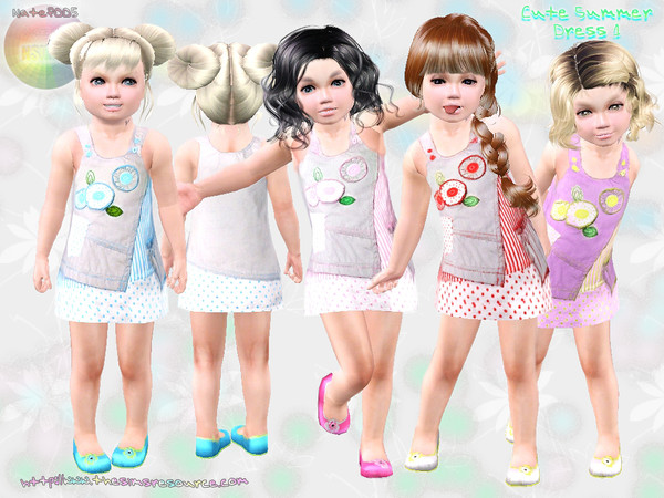 Sims 3 — Summer Dress 1 for Little Cuties by natef005 — Hi! This is a new dress for little sim girls which is fully