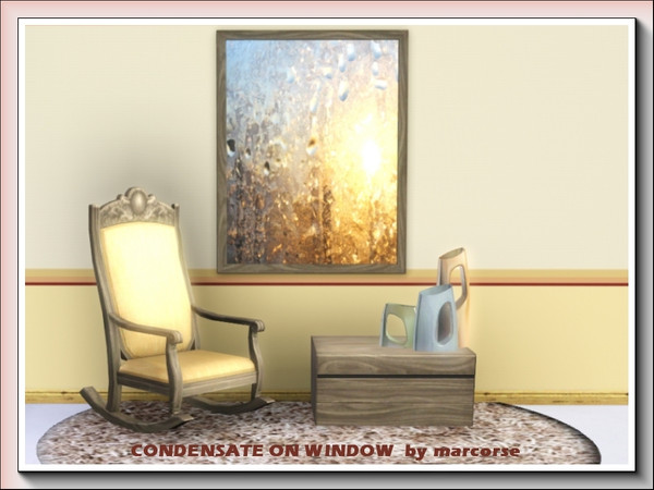 Sims 3 — Condensate On Window_marcorse by marcorse — A modern abstract painting depicting condensation drops on a window,