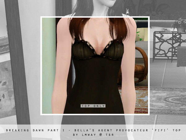 Sims 3 — Breaking Dawn Part I - Bella's Agent Provocateur 'Fifi' Top by lmway2 — As worn by Kristen Stewart as Bella