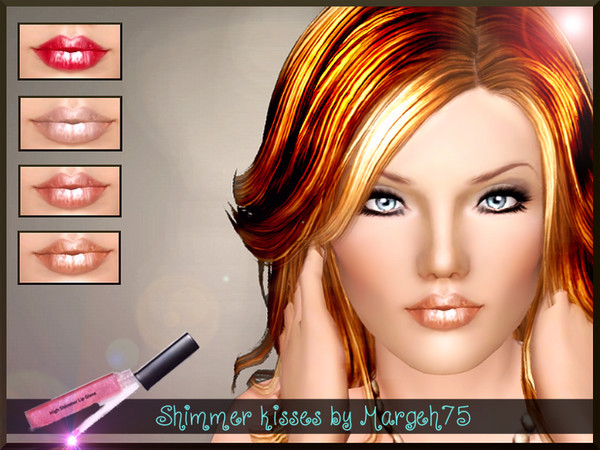 Sims 3 — Shimmer Kisses Lipstick by TSR Archive — Shimmer Shiny lipstick beautiful in strong and subtle colours, plump