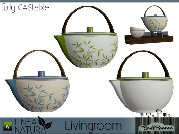 Sims 3 — Linea Natura Living Teapot by BuffSumm — Part of the *Linea Natura Series - Living* ***TSRAA***